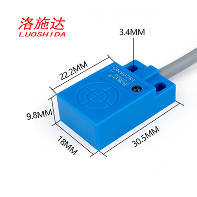 Q18C πλαστικός επίπεδος τετραγωνικός μη επίπεδος αισθητήρας εγγύτητας τύπων με τον τύπο καλωδίων